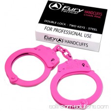 Fury 15910 Double Lock Handcuffs, Chain Pink, Includes 2 Universal Handcuff Keys 551569989